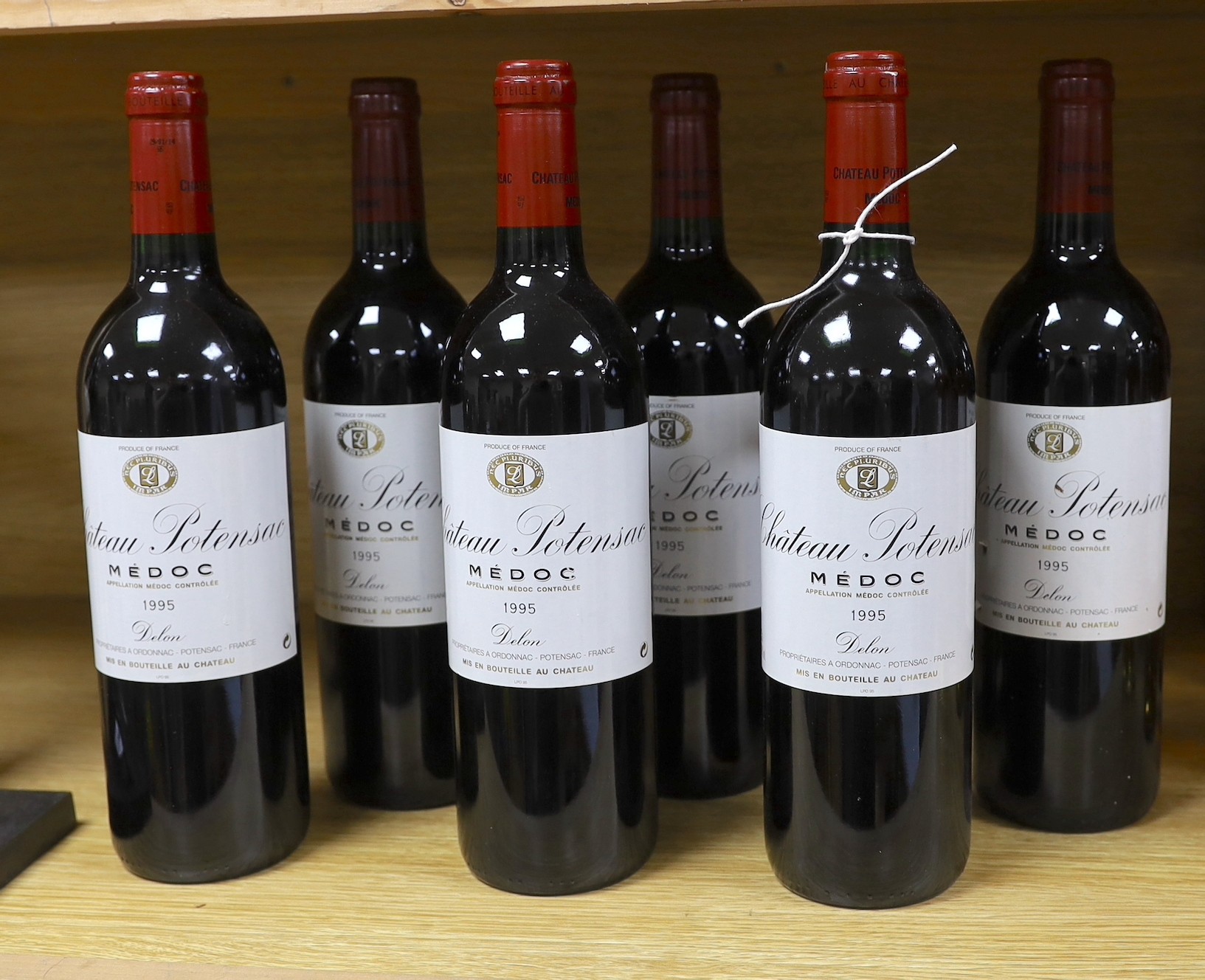 Six bottles of Chateau Potensac - Medoc, 1995